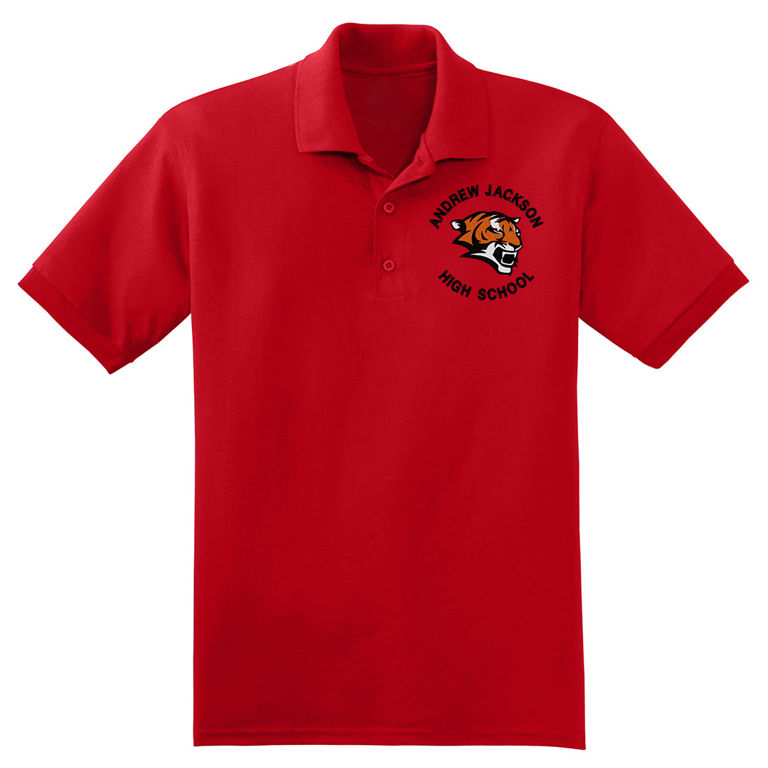 Andrew Jackson High School Uniforms Polo Shirt Red Walrus Oxford
