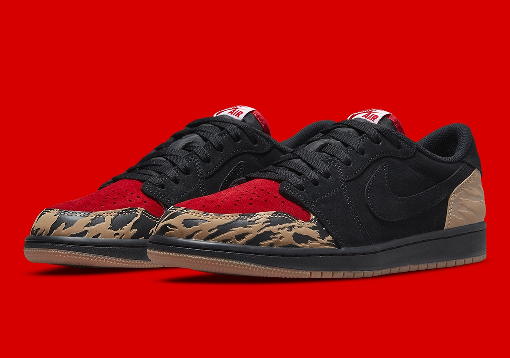 SoleFly x Air Jordan 1 Low 'Black and Sport Red'