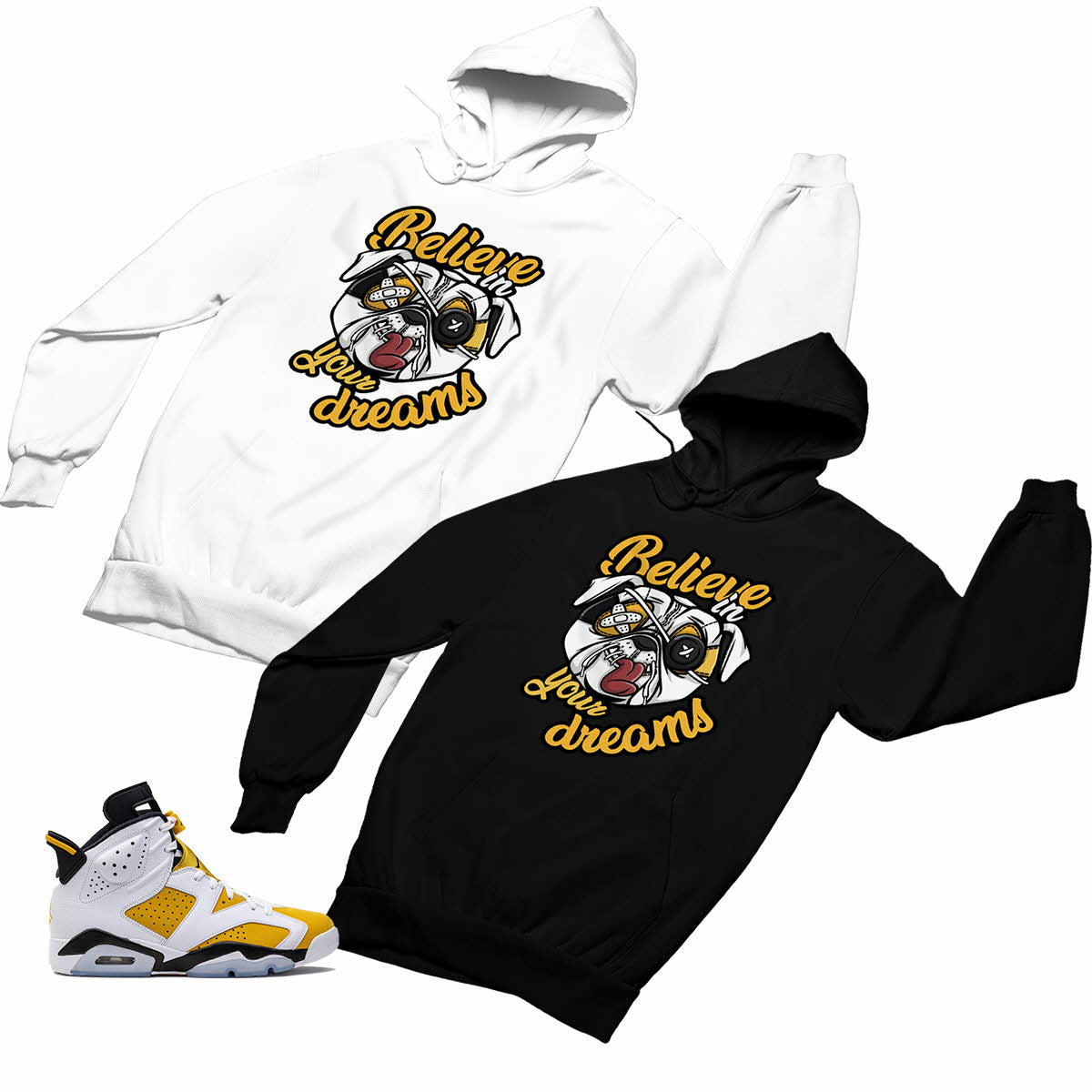 Yellow Ochre Matching Custom Designed Hoodies JD 6-39-H-22