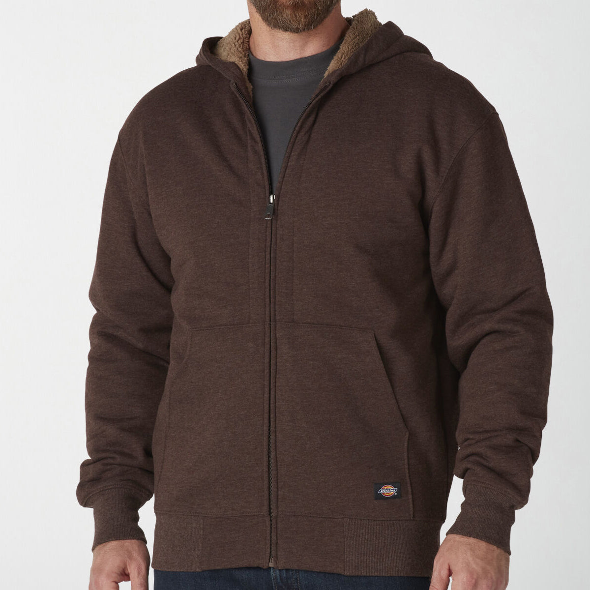 Dickies Sherpa Lined Full Zip Fleece Hoodie TW457 – Walrus Oxford