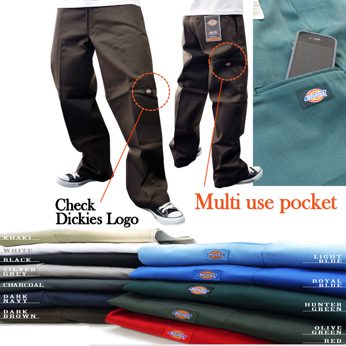 Dickies Loose Fit Double Knee Work Pants 85283 – Walrus Oxford