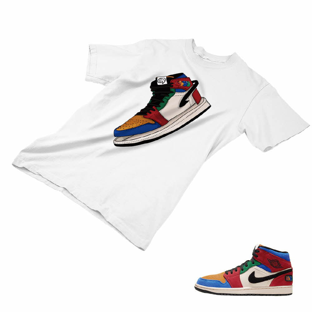 Air Jordan Mid Fearless Blue the Great Matching Custom T shirt