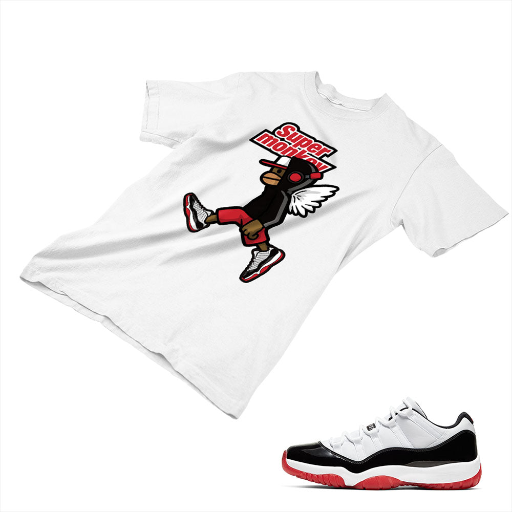 Jordan 11 White Bred Matching Custom Designed T shirt JD 11-5-7-12 ...